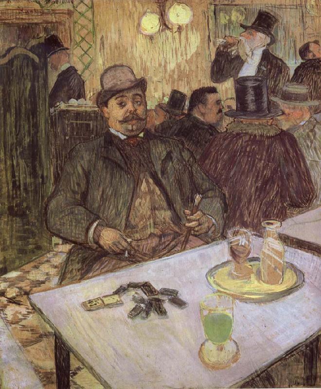 unknow artist Lautrec-s Monsieur Boileau at the Cafe oil painting picture